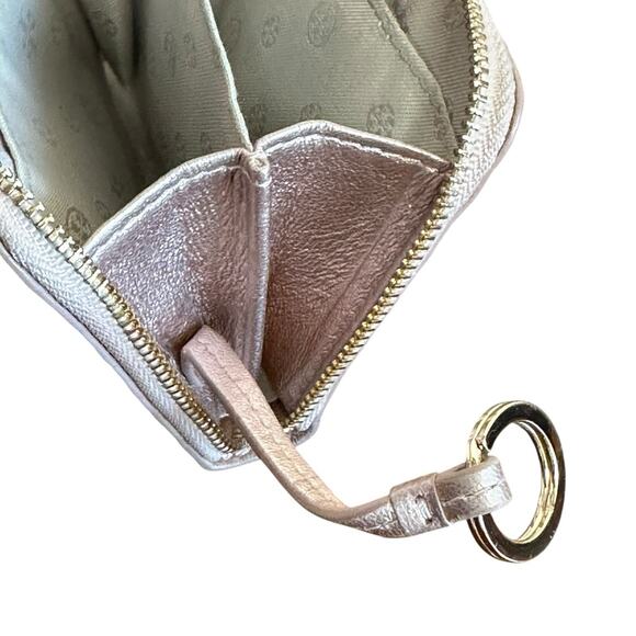 Tory Burch Rose Gold Marion Embossed Leather Coin Pouch Card Holder - Picture 5 of 9